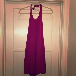Elegant Simple Red Halter Dress susana Monaco